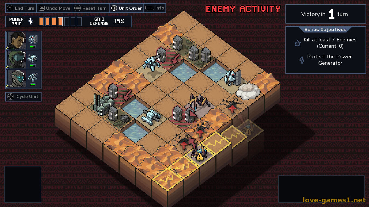 Unit turn. Breach игра. Into the Breach. The Breach флеш игра. Все враги Defense Grid.